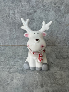Ceramic Sitting Reindeer