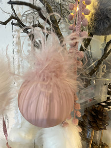 Pink Feather Bauble