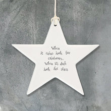 Load image into Gallery viewer, Porcelain Hanging Star - 2 variants