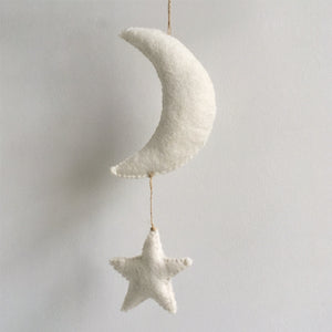 Felt Star and Moon Decoration