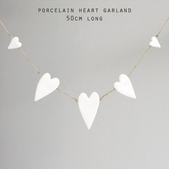 Porcelain Heart Garland