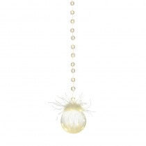 Load image into Gallery viewer, Glass Garland with Feather Bauble