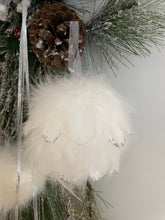 Load image into Gallery viewer, White Fluffy Feather Bauble - 2 sizes