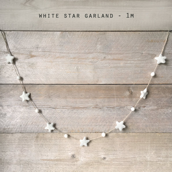 White/cream Star Garland