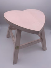 Load image into Gallery viewer, Vintage wooden heart shaped stool - more colours
