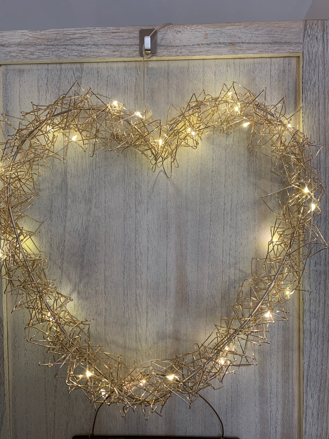 Gold Wire LED Wire Heart