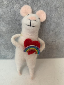 Love me Mouse with Rainbow Pin
