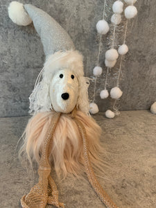 White Hanging Fluffy Dog