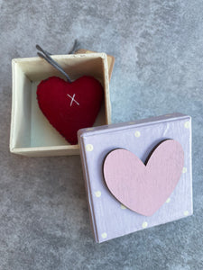 Boxed felt Heart - 3 variants