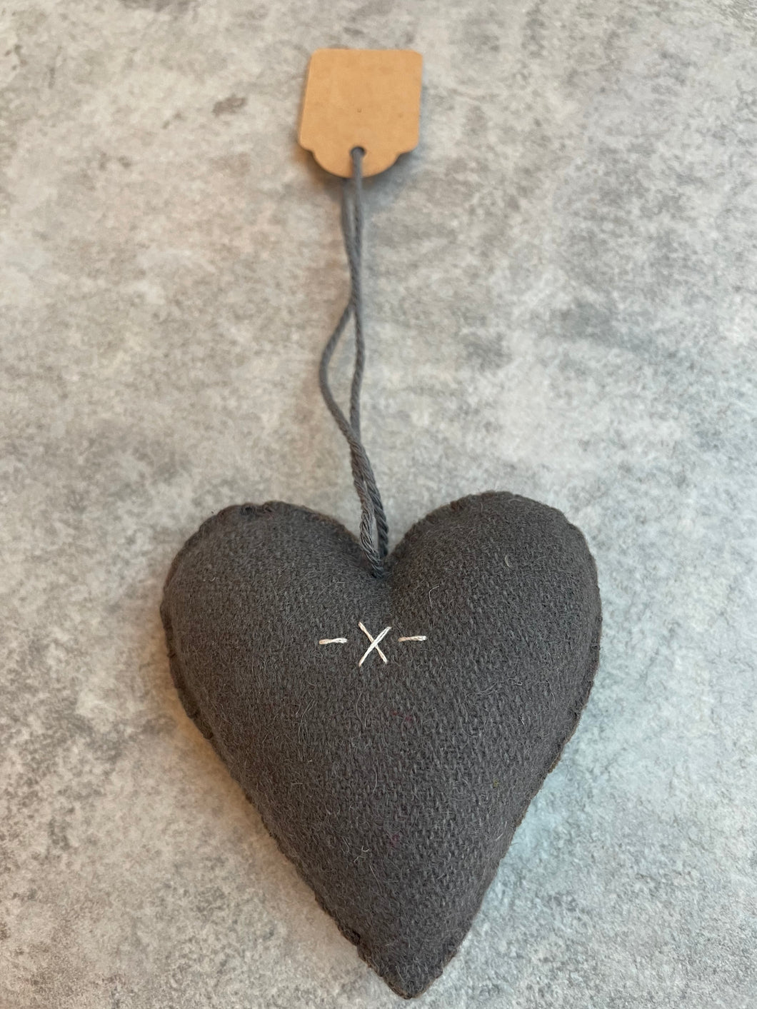 Grey Felt Heart