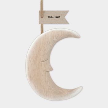 Large Wooden Hanging Moon