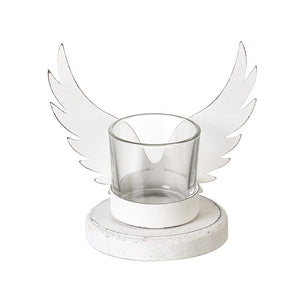 White Angel Wing Tea Light Holder