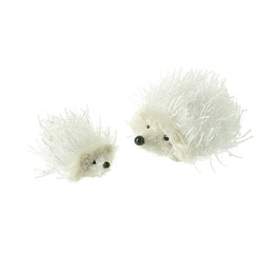 Fluffy White Hedgehog - 2 sizes