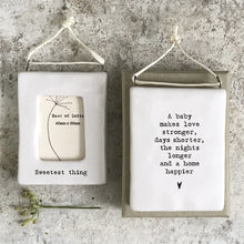Load image into Gallery viewer, Mini Porcelain Frame with Sentiment - 12 variants